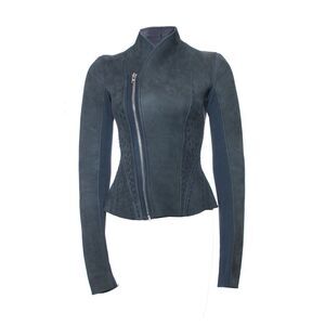 Rick Owens, Lilies Blue bonded Nubuck Campala jacket.